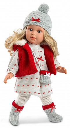 Кукла Мартина в красной жилетке, 40 см. 